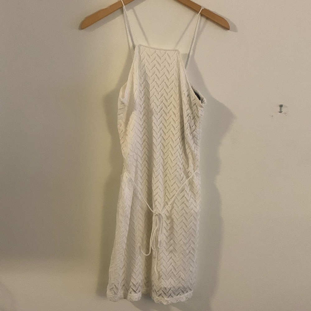NWT High Neck Belted Lace Tank Dress!